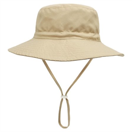 Baby solhatt, 0-3 måneder baby solhatt, baby solhatt for jenter, baby bøttehatt, unisex, hodeomkrets 44-46 cm, Khaki