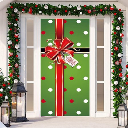 Jule Dør Cover Dekoration Julemand Baggrund Jul Dør Hængende Covers