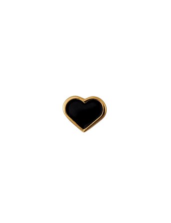 Design Letters | Enamel Heart Charm, Gold | ONE SIZE