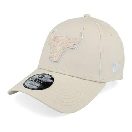 New Era - NBA Beige adjustable Cap - Chicago Bulls Team Outline 9FORTY Stone Adjustable @ Hatstore