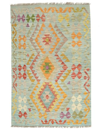 Mały Kilim Afgan Old Style Dywan 101X147 Wełna