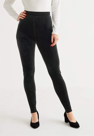 Cellbes of Sweden - Leggings i fløjl i sort til damer i størrelse 46/48