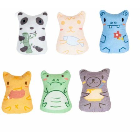 PET PRODUCTS KATTLEKSAKER Kattkonnotation Catnip Färgskrapa Färg Kattleksak 6-delad uppsättning