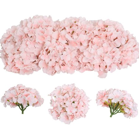 10 kpl tekokukkia, Tekokukat hortensian kukkapäät