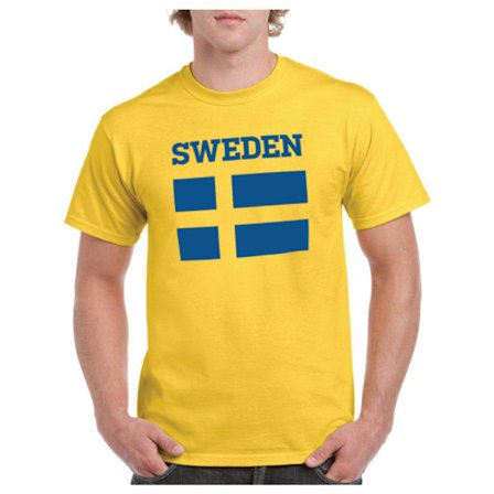 Sverige T-shirt Flag Gul