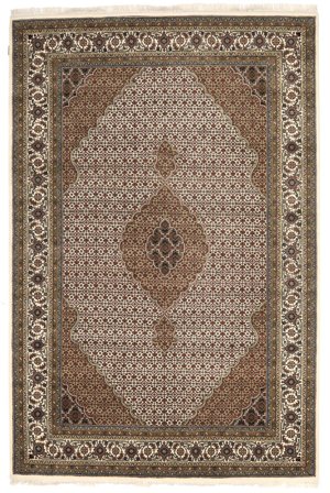 Tabriz Royal Vloerkleed Handgeknoopt 203X305 Bruin/Oranje India