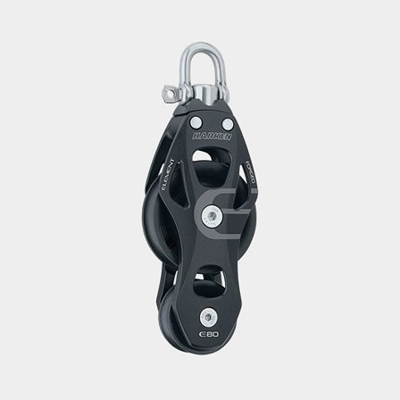 Harken 80mm Aluminum Element Fiddle Block - Swivel (6292)