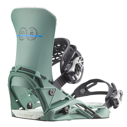 Salomon - Fixations de snowboard District Pro Horizon - Silver Pine / Ice Blue F05 - S
