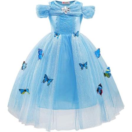 Princess Costumes Klänning Jul Halloween Födelsedag Rollspel Cosplay Kostym 150cm
