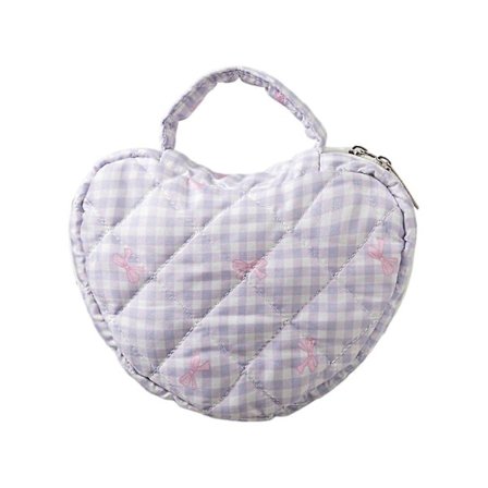 Stilfuld Hjerteformet Blomstret Kosmetiktaske Quiltet Stor Kapacitet Toiletartikler Organizer til Rejseopbevaring Makeup Pung Multicolor