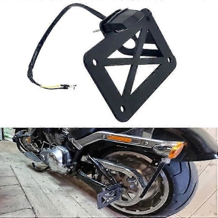 Universal Motorcykel Side Mount LED Baglygte Med Nummerpladeholder Til Touring Bobber Harley Sportster