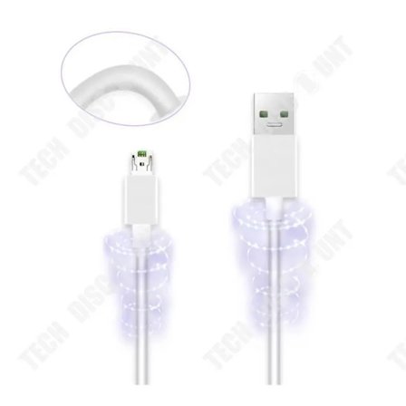OPPO USB-C Kabel 1 Meter Snabbladdning VOOC 4A Vit[D]