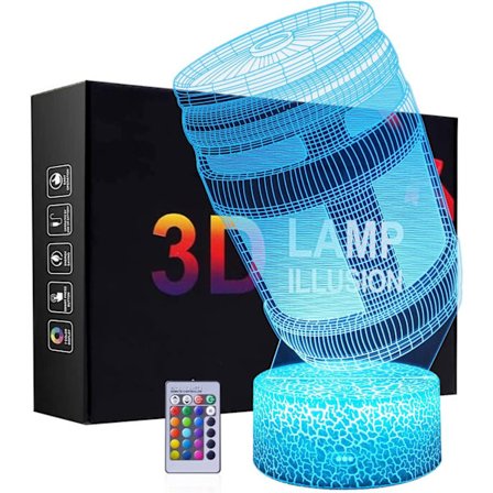 Chug Jug Yövalo Lamput 3D Tunnelmavaikutus LED Yövalot Uutuuslahjat Fortress-Peliharrastajille