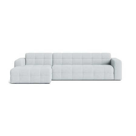 Venstrevendt Paris Chaiselong Sofa - Aragon Krystal Blå - Elegant & Robust Design - 318x162x77cm - Høj Komfort - Perfekt til Moderne Stue
