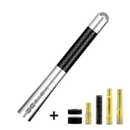 Antenne Kompatibel med Dacia Duster Spring Logan Sandero Kulfiberantenne Bil Kort Antenne Radio FM Metal Modtagerantenne Bil Tuning-WELLNGS
