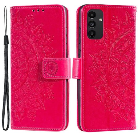 SKALO Samsung A13 4G Mandala Flip Cover - Cerise