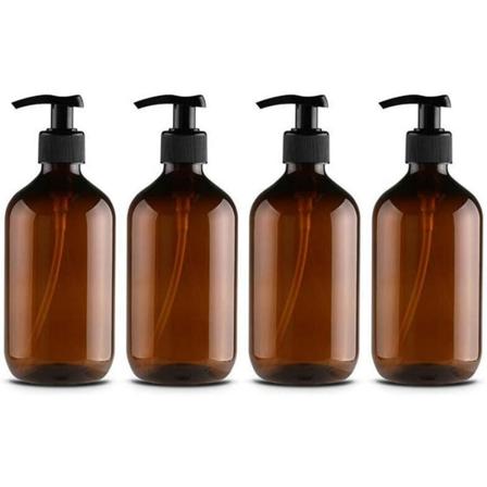 4 kpl suuren kapasiteetin tyhjiä pulloja 500 ml (ruskea) brown 300ml