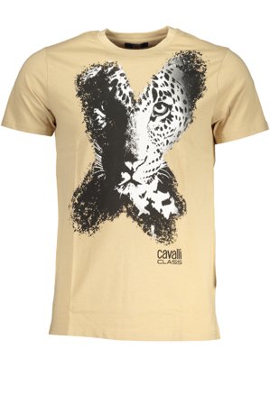 Cavalli Class T-shirt Maniche Corte Uomo Beige