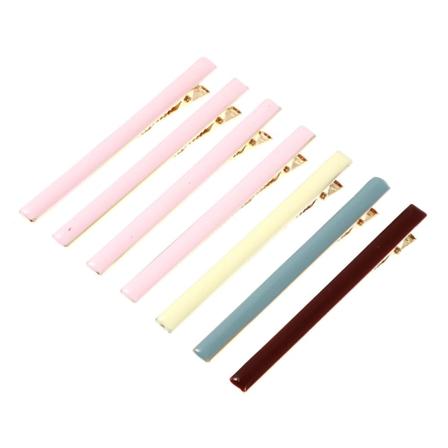 7 stk Lange Mønster Hårklipp Andeklipp Hårspenner Enkle Bobby Pin Hår For Damer Og Kvinner (Blandet Farge)