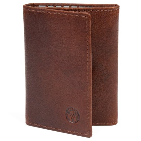 Kasztanowe skórzane etui na klucze RFID Montreal dla mężczyzn - Portfele