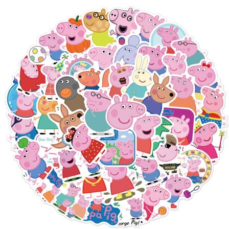 50st Peppa Pig Graffiti Stickers Laptop Skateboard