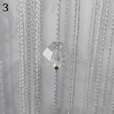 1x2m Snoregardinsperler Panel Frynser Divider Draperi Rum Dør Vinduesindretning