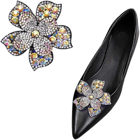 2 stk. farverige rhinsten blomstersko clips rhinsten sko spænder sko dekoration clips sko pynt tilbehør
