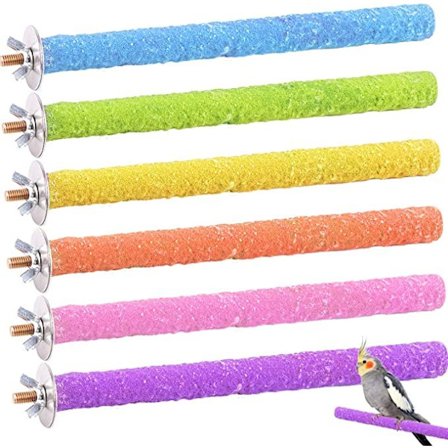 6 stk. Papegøje siddepinde Naturlig træfuglestand Klo gren Slibestang Papegøje siddepind Stativ til små og mellemstore fugle