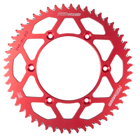 Corona Proworks Aluminio Rojo - Yamaha WR 426F 2001-2002