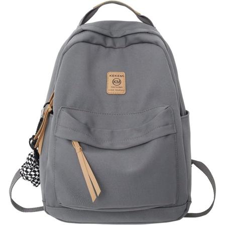 Søt Ryggsekk for Jenter Kvinner Pin Bear Tilbehør College High School Bokveske Lett Uformell Reise Laptop Bag-grå