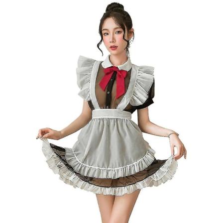 Seksikäs Palvelijatar-Yömekko Pitsi-Sling-Pyjama Alusvaatteet Palvelijatar Cosplay-Mekko Lolita-Esitysasu Suuri Palvelijatar Prinsessa-Setti