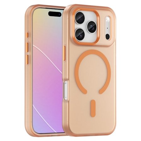 SKALO iPhone 17 Pro Matta Translucent Hybrid Suojakuori - Oranssi