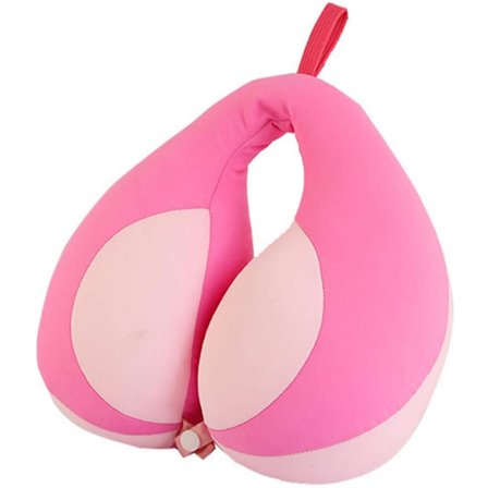 Rosa reiseservicepute for barn, nakkestøttepute, bilnakkeputer,