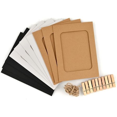 30-pakks pappramme i papp DIY-hengende sett 4x6 tommer, 3 farger