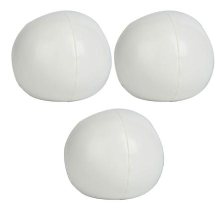 3 kpl PU Jongle Balls Clown Jongle Ball Set aloittelijoille ja ammattilaisille (valkoinen)