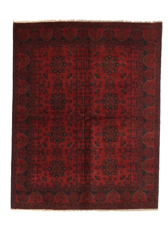 Dywan Afgan Khal Mohammadi 176X227 Czarny/Ciemnoczerwony (Wełna, Afganistan)