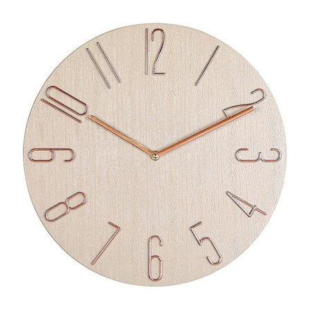 Enkel Veggklokke 30 cm Stue Hjem Veggklokke Klokke Mote Soverom Veggklokke - beige
