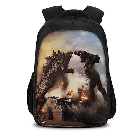 Godzilla Dinosaurie Monster Skolväska Axel Dator Ryggsäck Stor Kapacitet