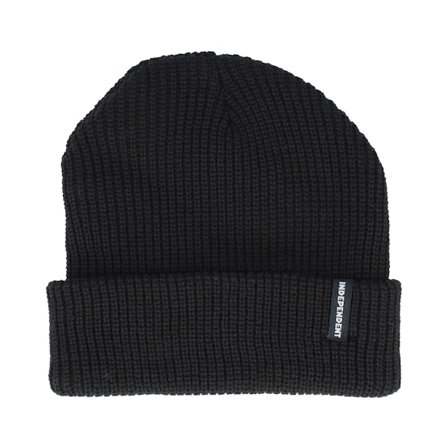 Independent - Zwart cuff Beanie - Baseline Black Cuff @ Hatstore