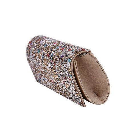 Kvinnors Flap Kuvert Glitter Evening Clutch Handväska