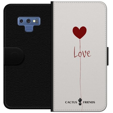 Yhteensopiva Lompakkokotelo Samsung Samsung Galaxy Note9 Cactus and Friends - Love Balloon Minimal