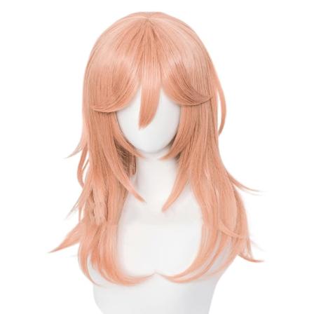 Anime Langt Krøllet Oransje Cosplay Parykker Med Lugg For Chainsaw Man Halloween Cosplay Parykk(oransje),wz-320 (FMY)