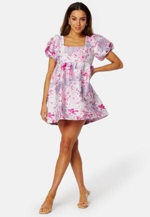 Pieces - Jyda SS Dress M - Fuschsia Purple Deta - Korta klänningar - Dam - Bubbleroom