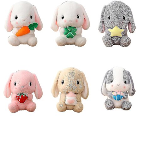 Bunny-dyr bamse myk plusj leketøy utstoppet dyr barn