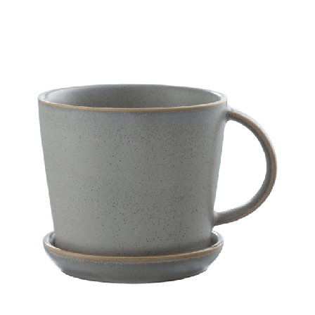 ERNST Tekopp med fat Ø 10 cm Kök & matlagning Grå ONESIZE