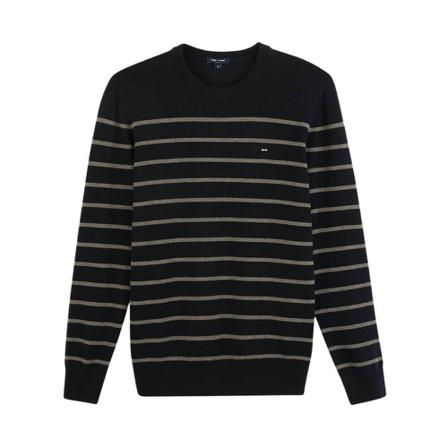 Eden Park, Round-neck Knitwear Zwart, Heren, Maat:L