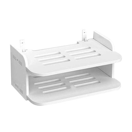 Routerhylde væg stue TV digitalboks soveværelse wifi opbevaringsboks hylde stansfri vægmonteret