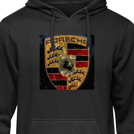 Børne hoodie Porsche logo plakat luksusbil mærke våbenskjold sportsvogn emblem Stuttgart klassisk retro design bil kunst