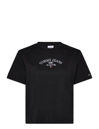 Tjw Cls Lux Ath Ss T-shirts & Tops Short-sleeved Svart Tommy Jeans*Betinget Tilbud