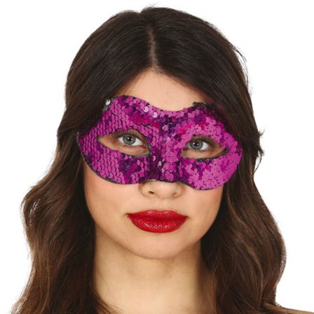 Puolinaamari Paljeteilla Violetti